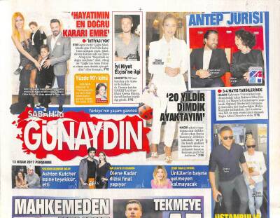 Sabah Gazetesi Günaydın Eki 13 Nisan 2017 - Geceye Katılan UNICEF İyi Niyet Elçisi Kerem Bürsin , Davetlilerden Büyük İlgi Gördü GZ84364 - 1