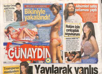 Sabah Gazetesi Günaydın Eki 13 Temmuz 2007 - Barış Akarsu Albümleri Satış Patlaması Yaptı GZ80023 - 1