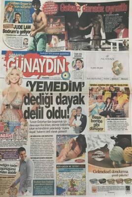 Sabah Gazetesi Günaydın Eki 14 Ağustos 2008-Ece Erken in YemedimDediği Dayak Delil Oldu GZ45430 - 2