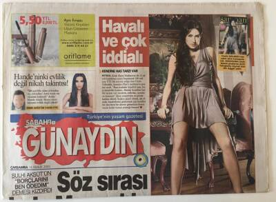 Sabah Gazetesi Günaydın Eki 14 Aralık 2005 - Söz Sırası Lale Mançoda , Handeninki Evlilik Değil Nikah Takıntısı GZ20783 - 1