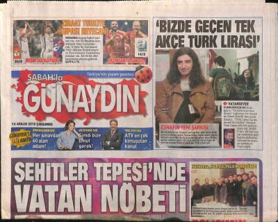 Sabah Gazetesi Günaydın Eki 14 Aralık 2016 - Ümit Besen , Bodrum Yalıkavaktaki Polisleri Ziyaret Etti GZ84367 - 1