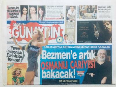 Sabah Gazetesi Günaydın Eki 14 Mart 2009 - Halil Bezmene Artık Osmanlı Cariyesi Bakacak GZ42831 - 1