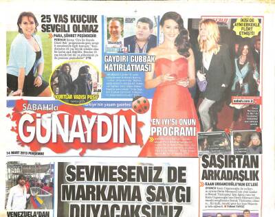 Sabah Gazetesi Günaydın Eki 14 Mart 2013 - Cem Yılmazın Filmini Çalan Köstebek Kim ? GZ105294 - 1