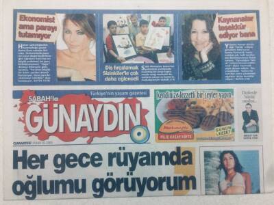 Sabah Gazetesi Günaydın Eki - 14 Mayıs 2005 - Nikahtan Dönenler, Sibel Canı Tanımak Zor GZ46791 - 1