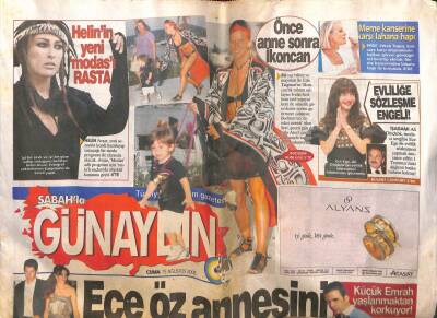 Sabah Gazetesi Günaydın Eki 15 Ağustos 2008 - Ece Erken Öz Annesini Bile Kandırmış GZ107046 - 1