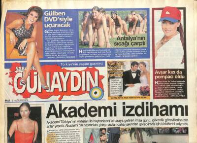Sabah Gazetesi Günaydın Eki 15 Haziran 2004 - Gülben Ergen DVDsiyle Uçuracak GZ97269 - 1