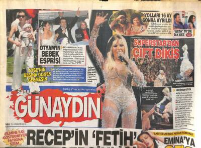 Sabah Gazetesi Günaydın Eki 15 Haziran 2010 - Süperstardan Çift Dikiş GZ117209 - 1