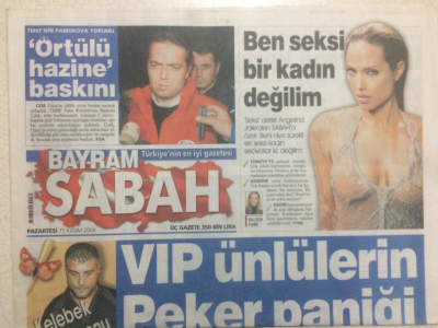 Sabah Gazetesi Günaydın Eki 15 Kasım 2004 - Angelina Jolie Ben Seksi Bir Kadın Değilim, Beckham Yakışıklılığıyla Genç Kızların Gözdesi GZ24210 - 1
