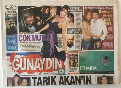 Sabah Gazetesi Günaydın Eki 15 Nisan 2009 - Türk Sinemasının Sultanı Türkan Şoray Yönetmenlik Yaptığı Filmlerle İlgili İtirafta Bulundu GZ20727 - 1