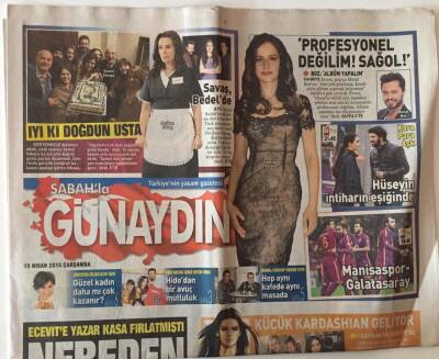 Sabah Gazetesi Günaydın Eki 15 Nisan 2015 - Ahmet Çakmakın Hayat Hikayesi Ecevite Yazar Kasa Fırlatmıştı GZ28531 - 1