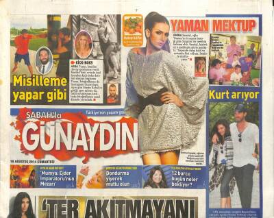 Sabah Gazetesi Günaydın Eki 16 Ağustos 2014 - Filiz Özkoldan Antoloji Yorumu GZ105833 - 1
