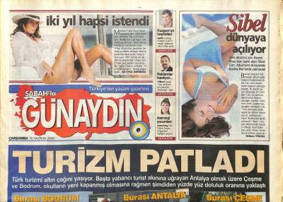 Sabah Gazetesi Günaydın Eki 16 Haziran 2004 - Tuba Özayın İki Yıl Hapsi İstendi GZ97270 - 1