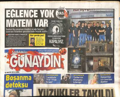 Sabah Gazetesi Günaydın Eki 16 Mayıs 2014 - Hollywood Starları Cannesa Karıştı * Nicole Kidman - Blake Lively GZ124295 - 1