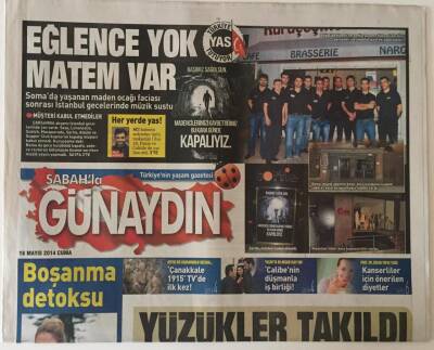 Sabah Gazetesi Günaydın Eki 16 Mayıs 2014 - Hollywood Starları Cannesa Karşı GZ22944 - 1