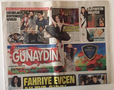 Sabah Gazetesi Günaydın Eki 16 Mayıs 2015 - Burak Özçivit Fahriye Evceni Ailesiyle Tanıştırdı GZ22004 - 1
