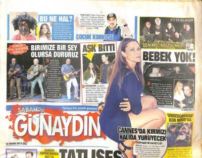 Sabah Gazetesi Günaydın Eki 16 Nisan 2013 - Kenan Doğulunun Kıskanması Ne Güzel GZ98937 - 1