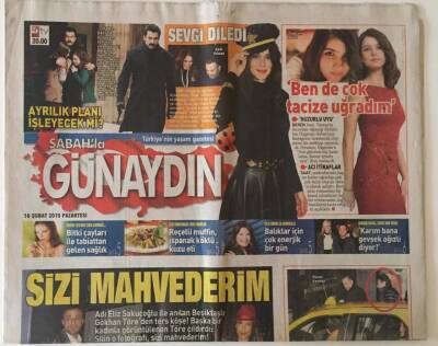 Sabah Gazetesi Günaydın Eki 16 Şubat 2015 - Gökhan Töre Çıldırdı Sizi Mahvederim Dedi GZ22939 - 1
