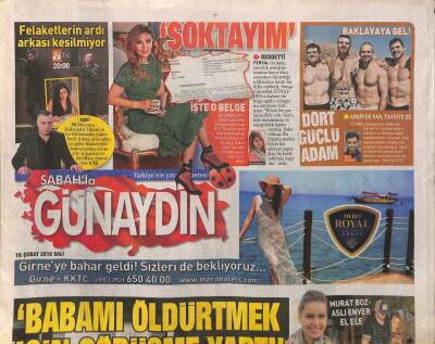 Sabah Gazetesi Günaydın Eki 16 Şubat 2016 - Mustafa Ceceli Tarkanı Şimdi Anladım - Murat Boz-Aslı Enver El Ele GZ93625 - 1