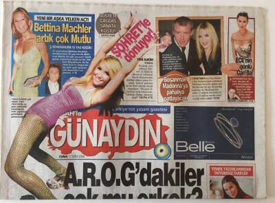 Sabah Gazetesi Günaydın Eki 17 Ekim 2008 - Fatih Ürek A.R.O.Gdakiler Çok Mu Erkek ? , Yonca Evcimik Yeni Albümüyle Çok İddialı GZ20828 - 1