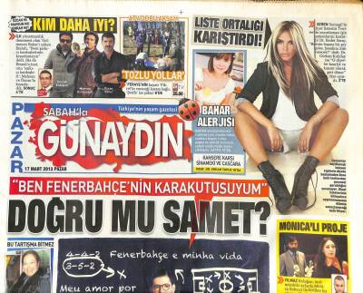 Sabah Gazetesi Günaydın Eki 17 Mart 2013 - Seren Serengilin Diyet Listesini Twitterda Yayınlaması İşin Uzmanlarını Kızdırdı GZ105897 - 1