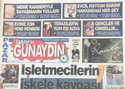 Sabah Gazetesi Günaydın Eki 17 Temmuz 2005 - İsmail Hacıoğlu Ceydanın Evine Taşındı -Uğur ÇavuşoğluModern Ağa -Tardu Flordun Tarkanı Oynamıyorum GZ36338 - 1