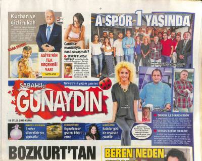 Sabah Gazetesi Günaydın Eki 18 Eylül 2015 - Seda Güven İle Boşanan Keremcem , Önceki Gece Arkadaşlarıyla Efkar Dağıttı GZ116372 - 1