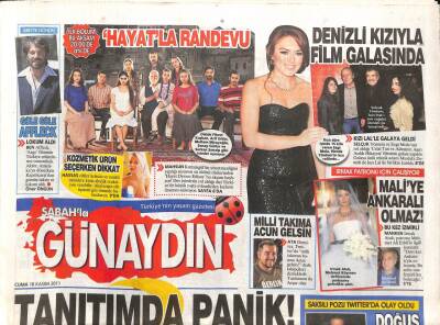 Sabah Gazetesi Günaydın Eki 18 Kasım 2011 -Irmak Atuk , Mehmet Köymen Defilesinde Podyuma Gelinlikle Çıktı GZ96818 - 1