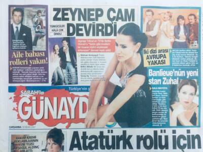 Sabah Gazetesi Günaydın Eki 18 Nisan 2007 Zeynep Tokuş Çam Devirdi,Banşieuenin Yeni Starı Zuhal Olcay GZ43268 - 1