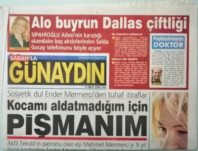 Sabah Gazetesi Günaydın Eki 19 Mart 2002 İlhan Şeşenin Şarkısı Hülya Avşarınmış -GZ37355 - 1
