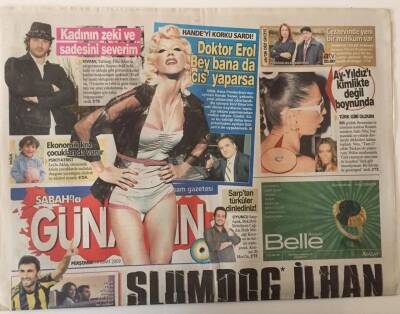 Sabah Gazetesi Günaydın Eki 19 Mart 2009 - Hande Yeneri Korku Saldı Erol Köse Demo Kayıtlarımı Toplayıp Albüm Yaparsa ... GZ28559 - 1