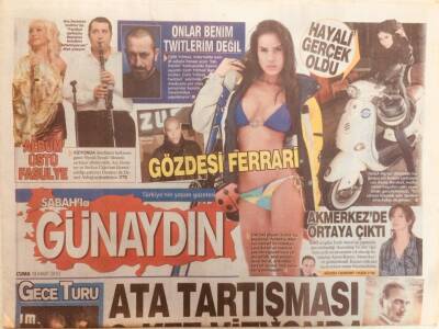 Sabah Gazetesi Günaydın Eki 19 Mart 2010 - Ata Tartışması 3. Kez Vizyonda, Gözdesi Ferrari GZ40292 - 1