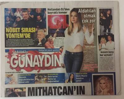 Sabah Gazetesi Günaydın Eki 19 Mayıs 2014 - Sezen Aksunun Oğlu Mithatcan Özer Okul Açtı GZ20159 - 1