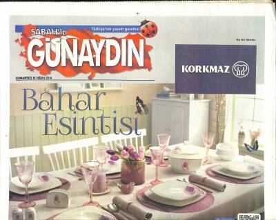 Sabah Gazetesi Günaydın Eki 19 Nisan 2014 - Şahan Gökbakar Enginlere Sığmam Taşarım - Tolga Çevik Kayınbiraderine Rakip Oluyor GZ124994 - 1
