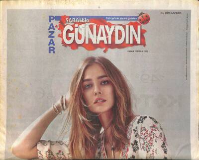 Sabah Gazetesi Günaydın Eki 19 Nisan 2015 - Ciguli Son Kez Perdede - Aslı Enver Komedi Benim İçin Yeni Bir Macera GZ124781 - 1