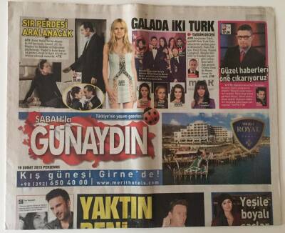Sabah Gazetesi Günaydın Eki 19 Şubat 2015 - Bonkör Cem Yılmaz GZ22937 - 1