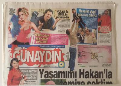 Sabah Gazetesi Günaydın Eki 2 Mayıs 2009 - Yeşim Salkım Yaşamı Hakanla Temize Çektim GZ31280 - 1