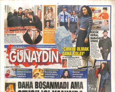 Sabah Gazetesi Günaydın Eki 2 Şubat 2015 - Muazzez Abacı - 1