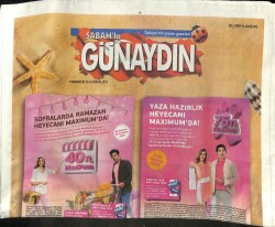 Sabah Gazetesi Günaydın Eki 20 Haziran 2015 - Yavuz Bingöl Kolay Mı 5 Kız Babası Olmak GZ100370 - 1