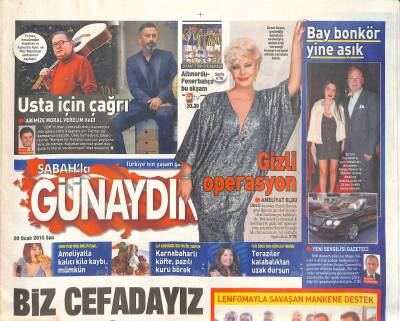 Sabah Gazetesi Günaydın Eki 20 Ocak 2015 - Emel Sayına Gizli Operasyon - Şahan Gökbakar Müzayedede GZ125410 - 1