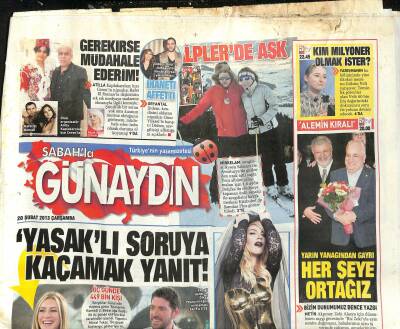 Sabah Gazetesi Günaydın Eki 20 Şubat 2013 - Kenan Doğulunun Sapanca Romantizmi GZ125478 - 1