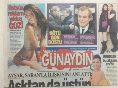 Sabah Gazetesi Günaydın Eki 21 Aralık 2006 - Hülya Avşar Saranla İlişkisini Anlattı GZ24201 - 1