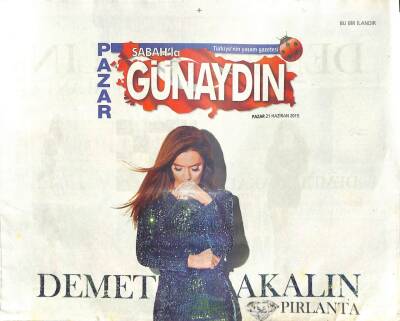 Sabah Gazetesi Günaydın Eki 21 Haziran 2015 - Ebru Şallı Sinanla Hala Görüşüyorum GZ105374 - 1