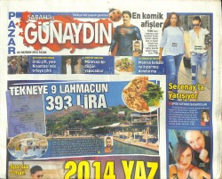 Sabah Gazetesi Günaydın Eki 22 Haziran 2014 - Hülya Avşar Serenay Sarıkaya İle Yarışıyor GZ101218 - 2