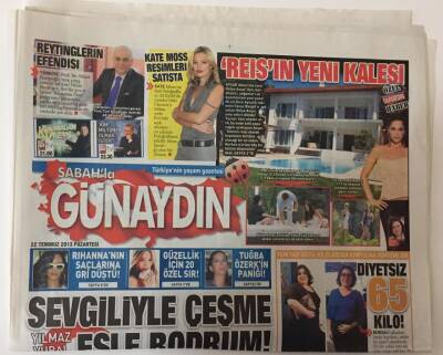Sabah Gazetesi Günaydın Eki 22 Temmuz 2013 - Hülya Avşarın Yeni Kalesi GZ28296 - 1