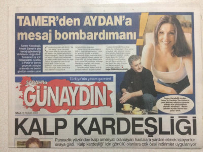 Sabah Gazetesi Günaydın Eki 23 Aralık 2003 - Ebru Şallının Villa Krizi GZ23641 - 1