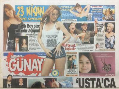 Sabah Gazetesi Günaydın Eki 23 Nisan 2009 - Yeşim Ceren BozoğluTarık Akana Yıllardır Aşığım GZ50722 - 1