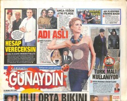 Sabah Gazetesi Günaydın Eki 23 Nisan 2013 - Erol Evgin Sahnede Doğum Günü Kutladı - Alişan Kimi Görse Asılır GZ100241 - 1