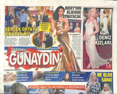 Sabah Gazetesi Günaydın Eki 24 Ocak 2015 - Muazzez Abacı Yıllar Sonra İlk kez Konuştu GZ117231 - 1