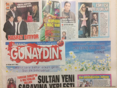 Sabah Gazetesi Günaydın Eki 24 Ocak 2017 - Türkan Şoray Yeni Sarayına Yerleşti GZ27915 - 1