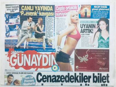 Sabah Gazetesi Günaydın Eki 24 Şubat 2009 - İbrahim Tatlıses,Yıldız Tilbe Pezevenk Kavgası GZ42823 - 1